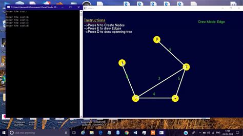 prim's Algorithm visualization using OpenGL - YouTube