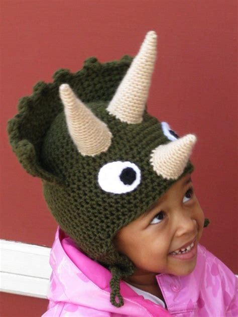 Triceratops Hat Choose Your Colors | Etsy | Crochet kids hats, Crochet baby hats, Crochet hats