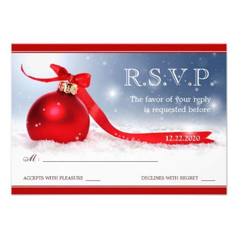 Christmas Party Rsvp Templates