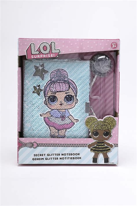 Buy L.O.L. Surprise! secret glitter sequin notebook pompom pen set pink and green Online ...