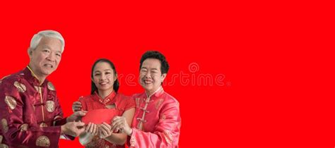 Family Greeting Red Envelop at Chinese New Year Celebration Stock Image - Image of greetings ...