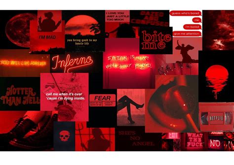 Red aesthetic image collage desktop wallpaper tumblr Laptop Wallpaper Desktop Wallpapers ...