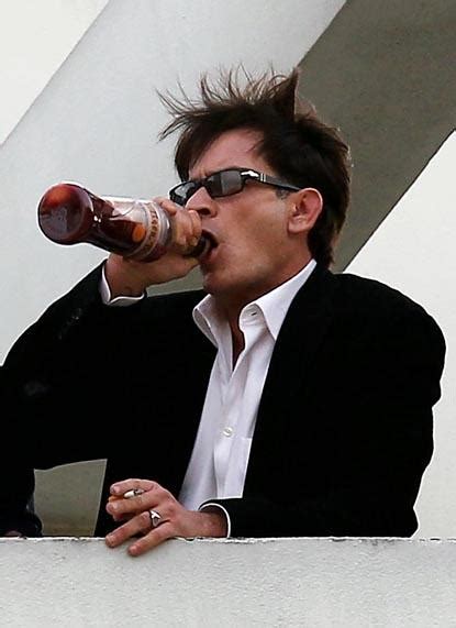 Charlie Sheen Drinks "Tiger Blood"