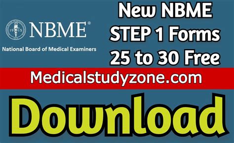 Download New NBME STEP 1 2024 Forms 25 to 31 Free - Medical Study Zone