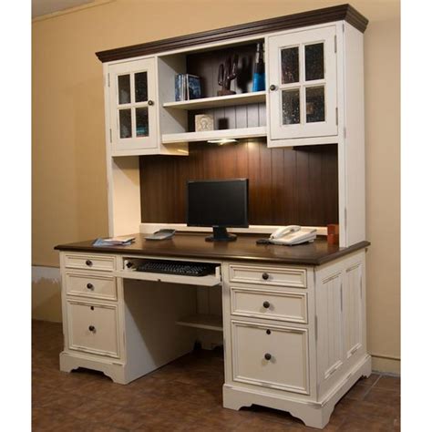 Computer Desk with Hutch by North American Wood Furniture - Stewart ...