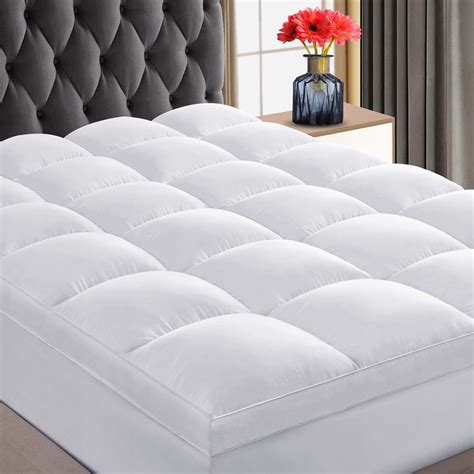 KARRISM Mattress Topper, Extra Thick Cooling Mattress Pad, 400TC Cotton ...