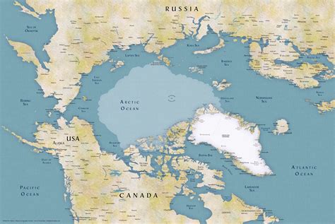 The Arctic Wall Map on Behance