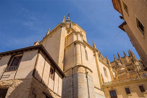 Cathedral Of Segovia Landmark Ancient Architecture Photo Background And ...