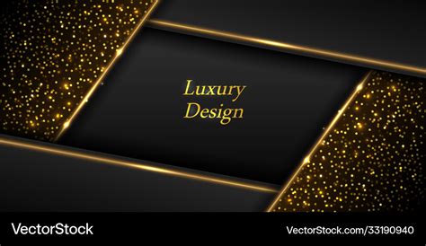 Gold on black luxury background golden glowing Vector Image