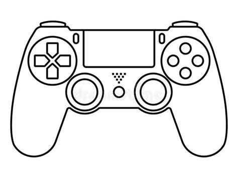 Video Game Ps4 Controllers / Gamepad -line Art Icons for Apps and Websites Stock Vector ...