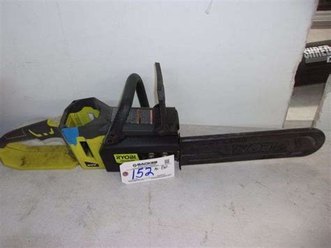 Ryobi 40 Volt chainsaw, no battery - Backes Commercial Auctioneers