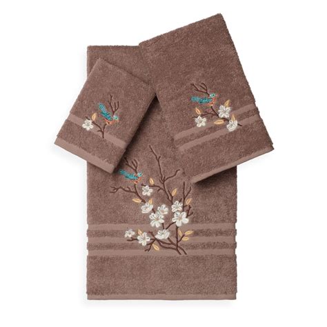 Authentic Hotel and Spa Turkish Cotton Blue Bird Embroidered 3 piece ...