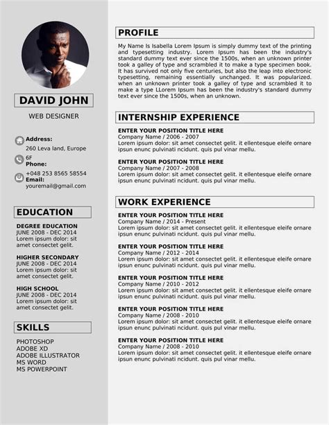 2 Page Cv Resume Template In Ms Word Docx Matching Co - vrogue.co