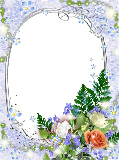 flower-photo-frames-psd-free-download-3 | Flower picture frames, Flower ...