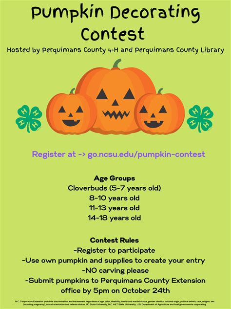 4-H Pumpkin Decorating Contest | N.C. Cooperative Extension