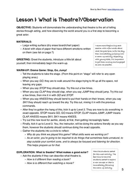 16 Drama Lesson Plans - Teaching Drama the Essential Handbook