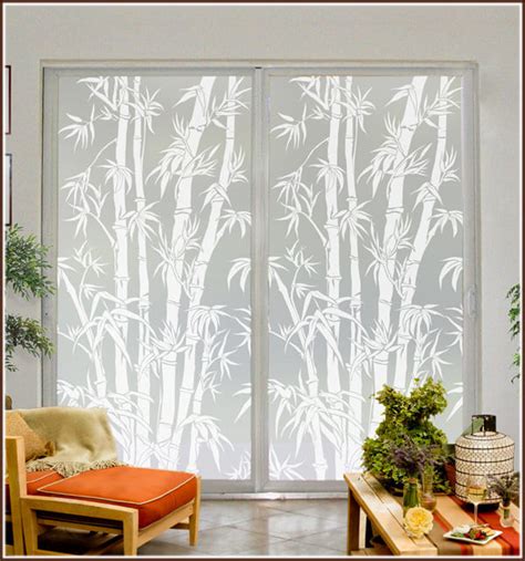 Big Bamboo Etched Glass Privacy Film | Wallpaper For Windows