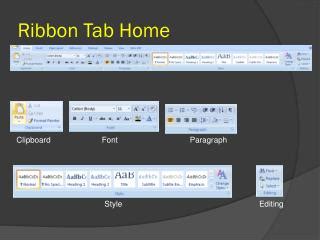 Document home tab PowerPoint (PPT) Presentations, Document home tab ...