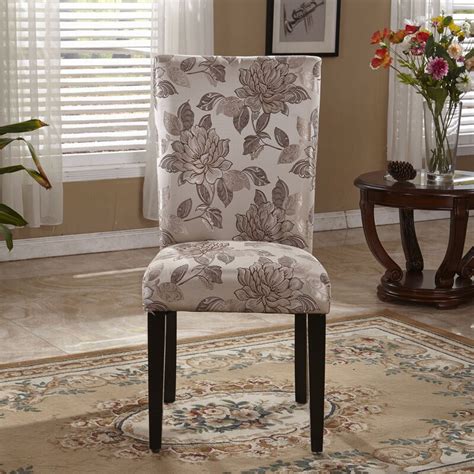 Bellasario Collection Elegant Floral Parsons Upholstered Dining Chair & Reviews | Wayfair