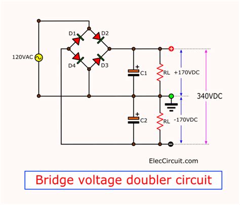 DC Voltage Doubler and Voltage Multiplier Circuits working | ElecCircuit