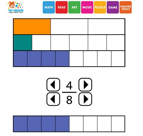 Fraction Bars from Toy Theater | A Dash of Research