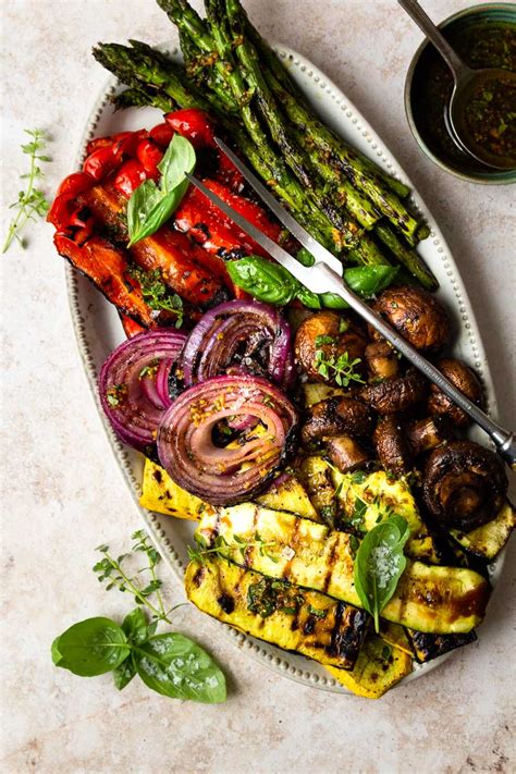 Zesty Balsamic Marinated Grilled Vegetables - Modern Farmhouse Eats