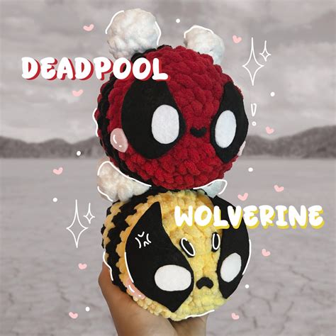 Deadpool and Wolverine Crochet Bees - Etsy