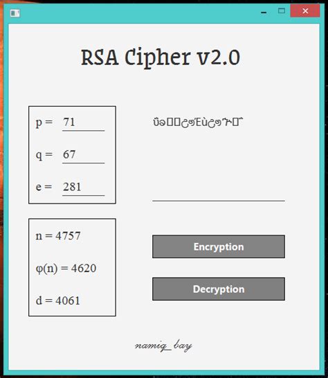 GitHub - namiq-bay/RSA_cipher: RSA encryption and decryption app with JavaFX GUI