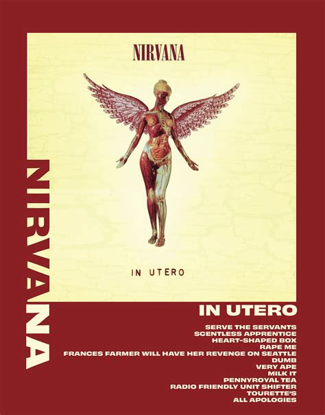 In Utero Nirvana 8 x 10 Album Poster | Etsy