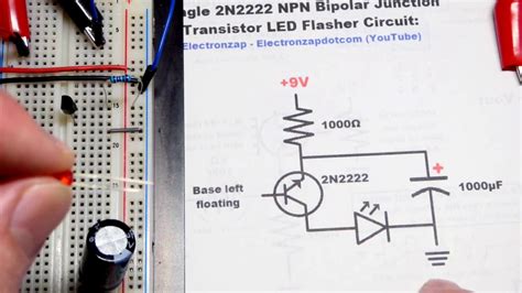 Single Transistor Led Flasher Circuit