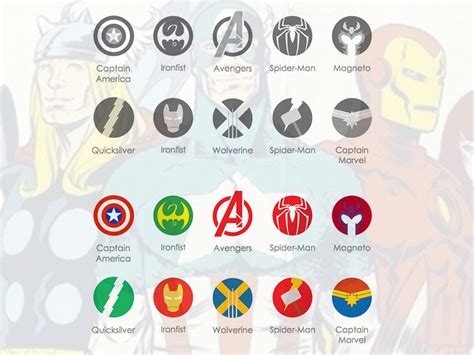 Marvel Icons - Captain America, Iron Fist, Avengers, Spider-man ...