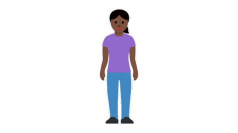 Woman Standing Sticker by EmojiVid for iOS & Android | GIPHY