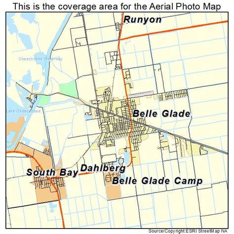 Aerial Photography Map of Belle Glade, FL Florida