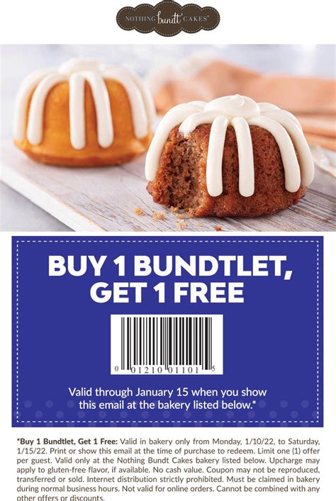 Second bundtlet free at Nothing Bundt Cakes #nothingbundtcakes | The ...