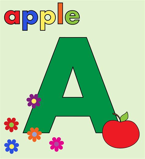 Clipart - Apple Alphabet A