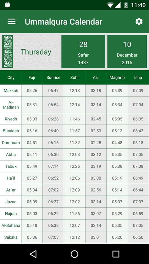 Ummul Qura Calendar