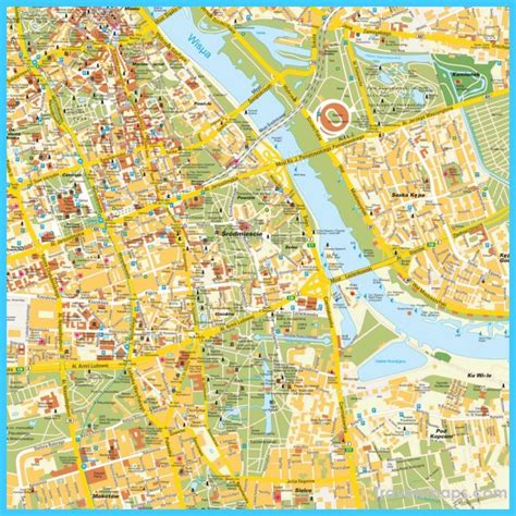 Map of Warsaw - TravelsMaps.Com