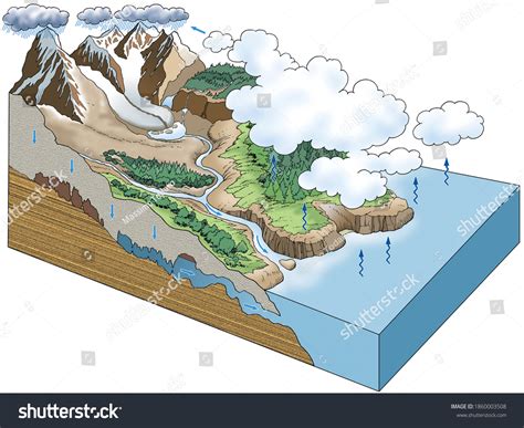 Diagram Showing Water Energy Stock Illustration 1860003508 | Shutterstock