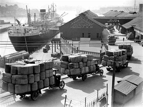 Wool is transported to Pyrmont Wharves, Sydney, for shipment to England in May 1939. •Fairfax ...