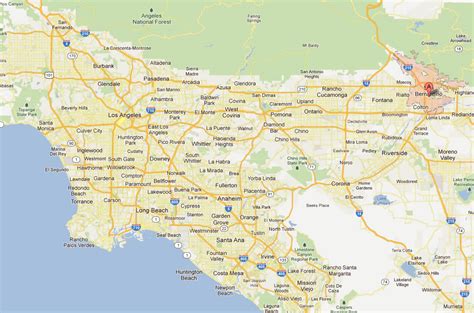 San Bernardino California Map