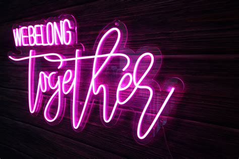 We belong together LED Neon Sign 33x18 For Weddings, Anniversaries, Parties, Gift for Loved one ...