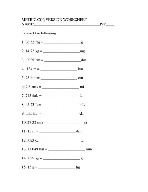 Measuring Units Worksheet Answer Key – Thekidsworksheet