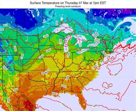 Kentucky Surface Temperature on Sunday 04 Oct at 2am EDT