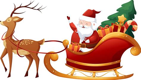 Santa Claus Sleigh Cartoon