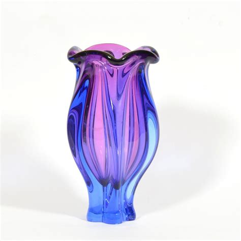 1960s blown glass vase in purple | #122421