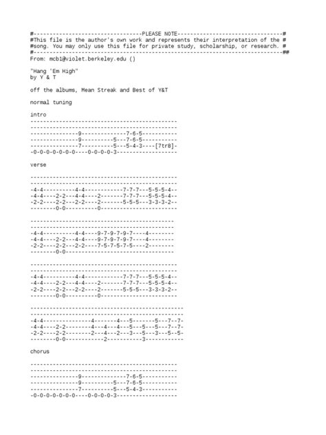 Hang em High | PDF | Song Structure | Musical Forms