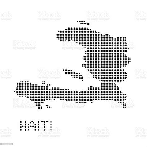 Haiti Map Outline With Grunge Texture In Dot Style Stock Illustration - Download Image Now - iStock