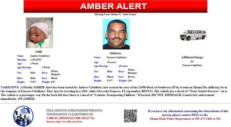 AMBER Alert issued for missing man and week old baby