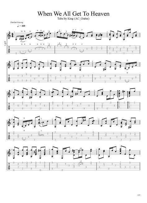 When We All Get To Heaven - Fingerstyle Guitar Cover Tab - David Im