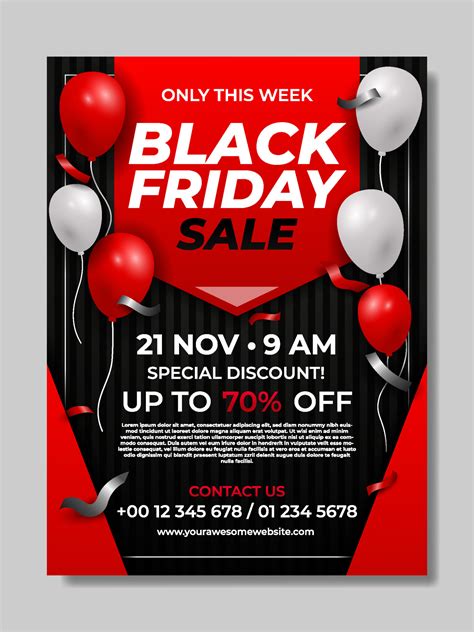 Black Friday Poster Template 11848983 Vector Art at Vecteezy